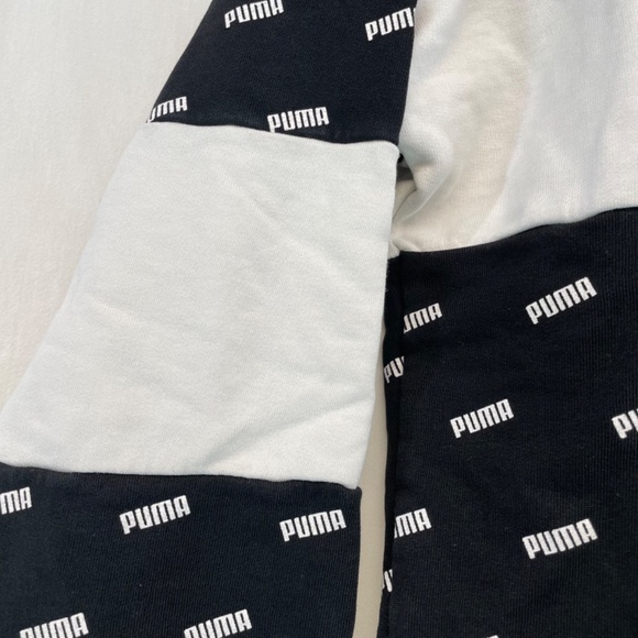 Puma Crewneck Sweater Black and White Women’s Size Small - Picture 5 of 12